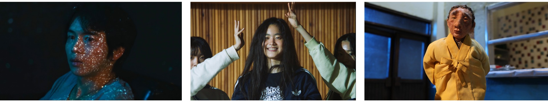 (왼쪽부터) 〈우주의 흔적〉(c)COSMOS PICTURES, 〈풀문〉(c)cinemaru, 〈화곡사〉(c)한국영화아카데미(KAFA) / 사진=부산국제영화제 제공